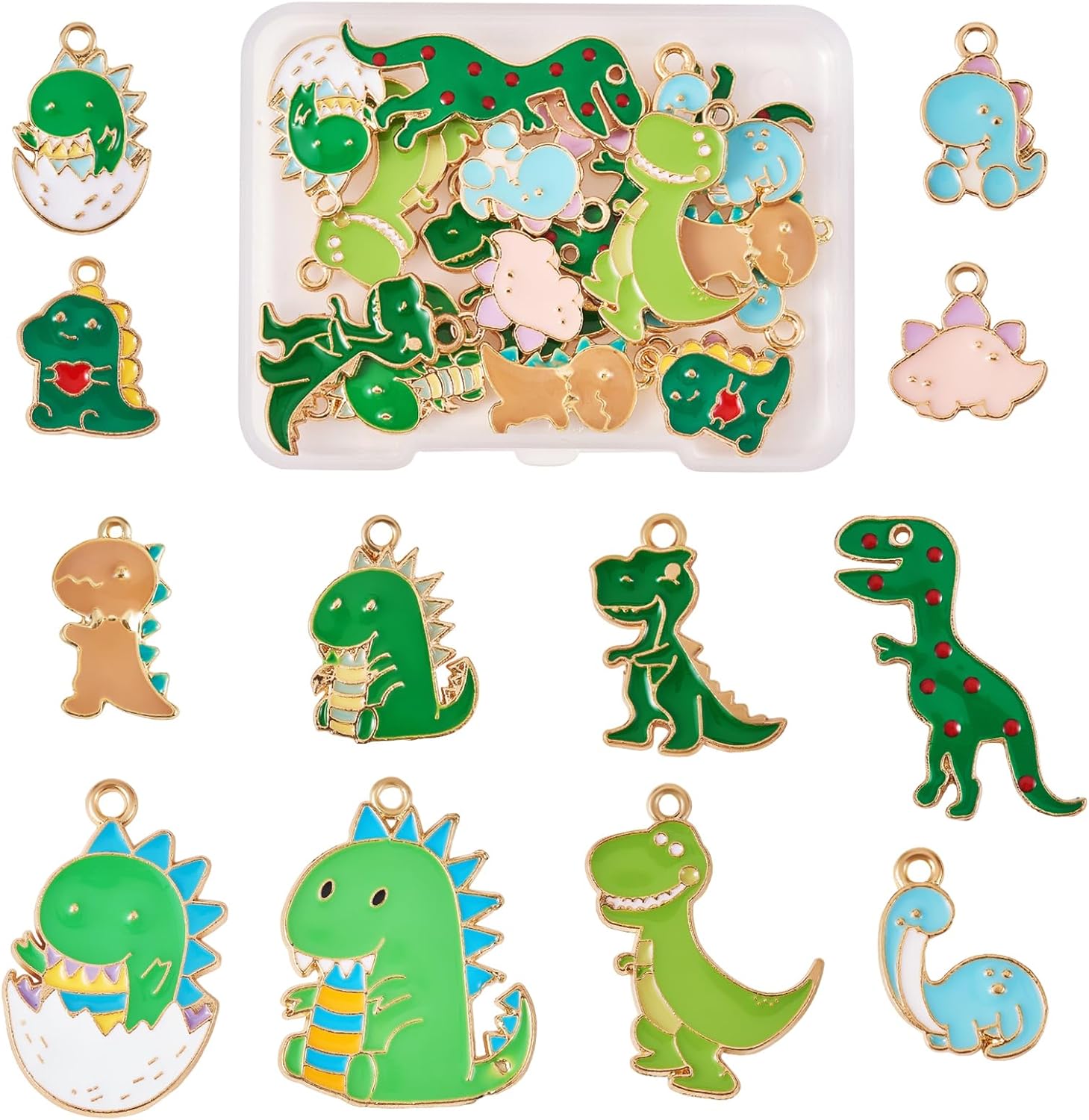 Animal Charms for Jewelry Making Alloy Enamel Pendants Cute Charms Bulk for Necklaces Bracelets Eaarings Keychains DIY Craft Supplies