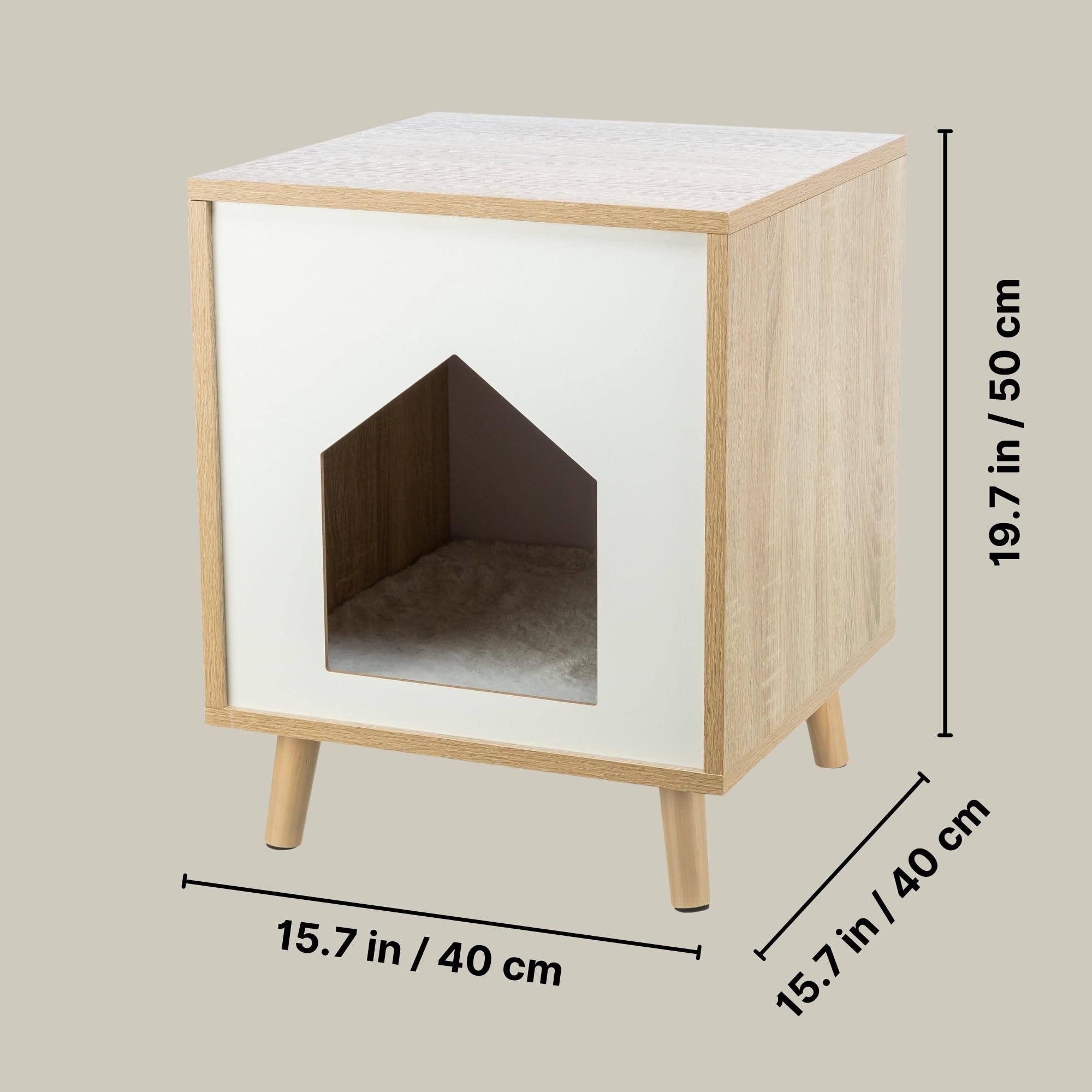 TRIXIE Grotte pliable Isa pour grands et petits chats – 25 kg