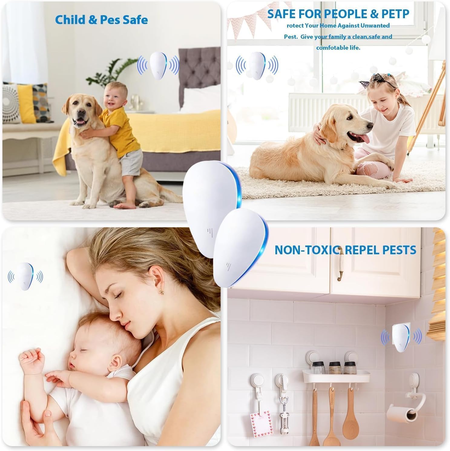 Upgraded 6 Packs Ultrasonic Pest Control Repeller, Electronic Spider Repellent Indoor for Insect Roaches Rodent Ant Bug Mosquito Rat Mouse Repellent Plug in for House Home Kitchen Garage - Image 6