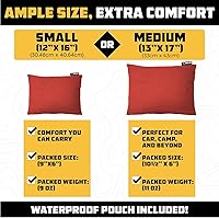 Vista 3 de Wise Owl Outfitters - Almohada de camping - Almohada de viaje de espuma viscoelástica para dormir en avión, senderismo, mochilero y uso al aire