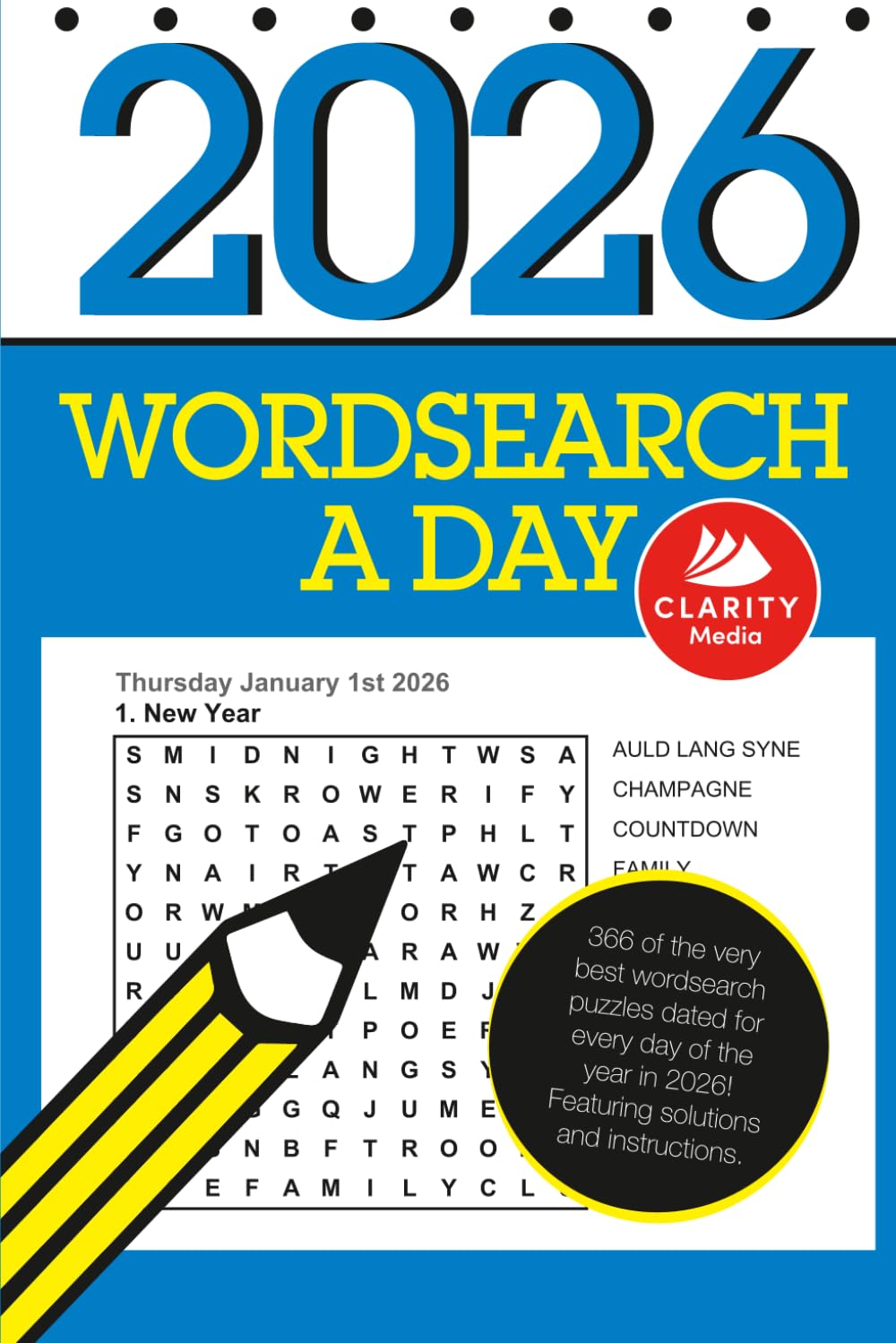 Wordsearch a Day 2026: Featuring 366 word search puzzles