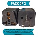Adaptro Universal Travel Adapter Type I Plug Converter for India to Australia, New Zealand, China & More, Pack of 2, Black gallery image