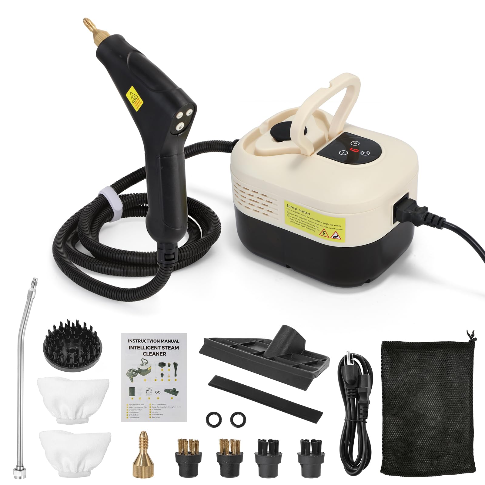Dyna-Living Steam Cleaner 1500W Handheld Steamer for Cleaning Portable Car Steamer Cleaner 221 High-Temp Steamer Cleaner for Home