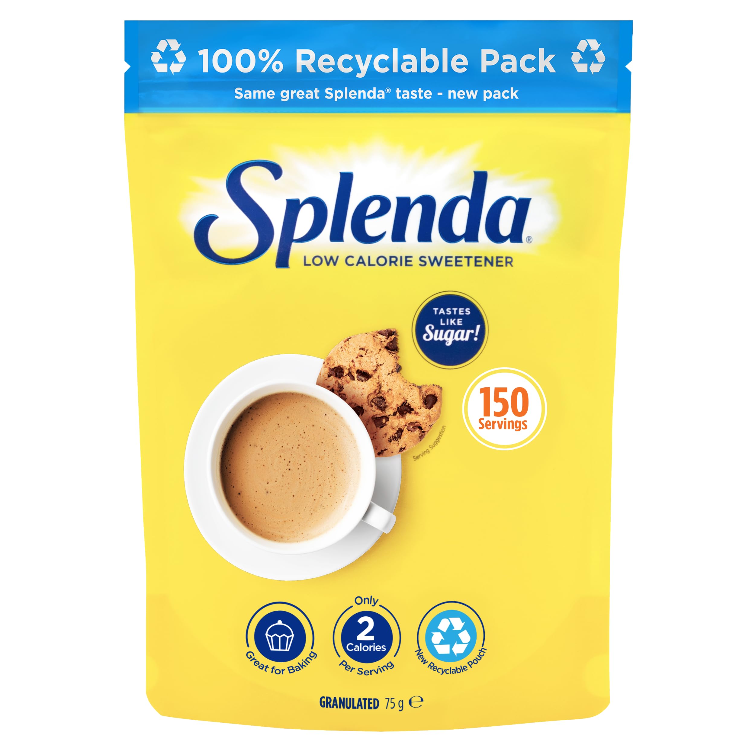 Splenda Low Calorie Granulated Sweetener, 75g Recyclable Pouch