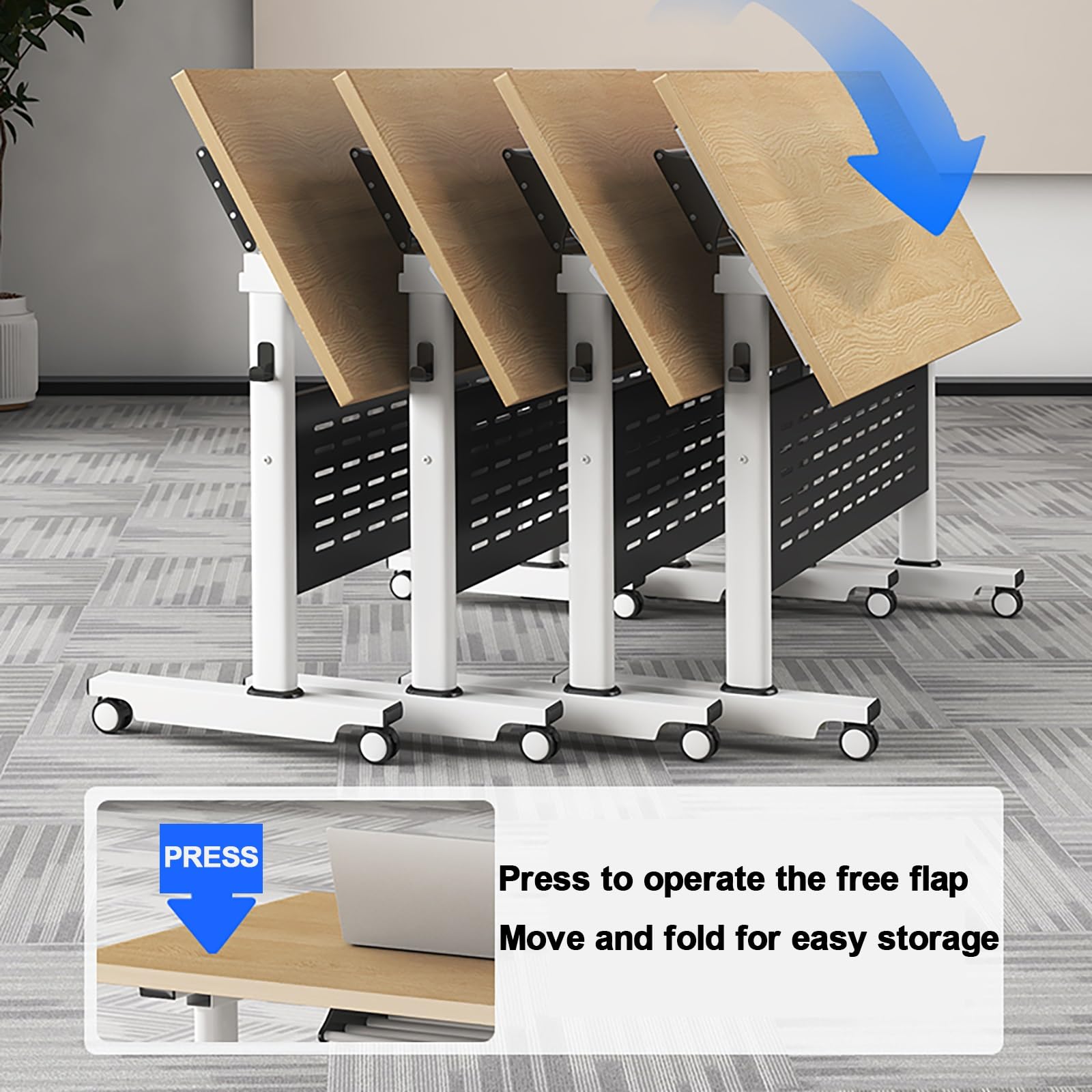 Amazon.co.jp: 折りたたみ式会議テーブル、会議室テーブル