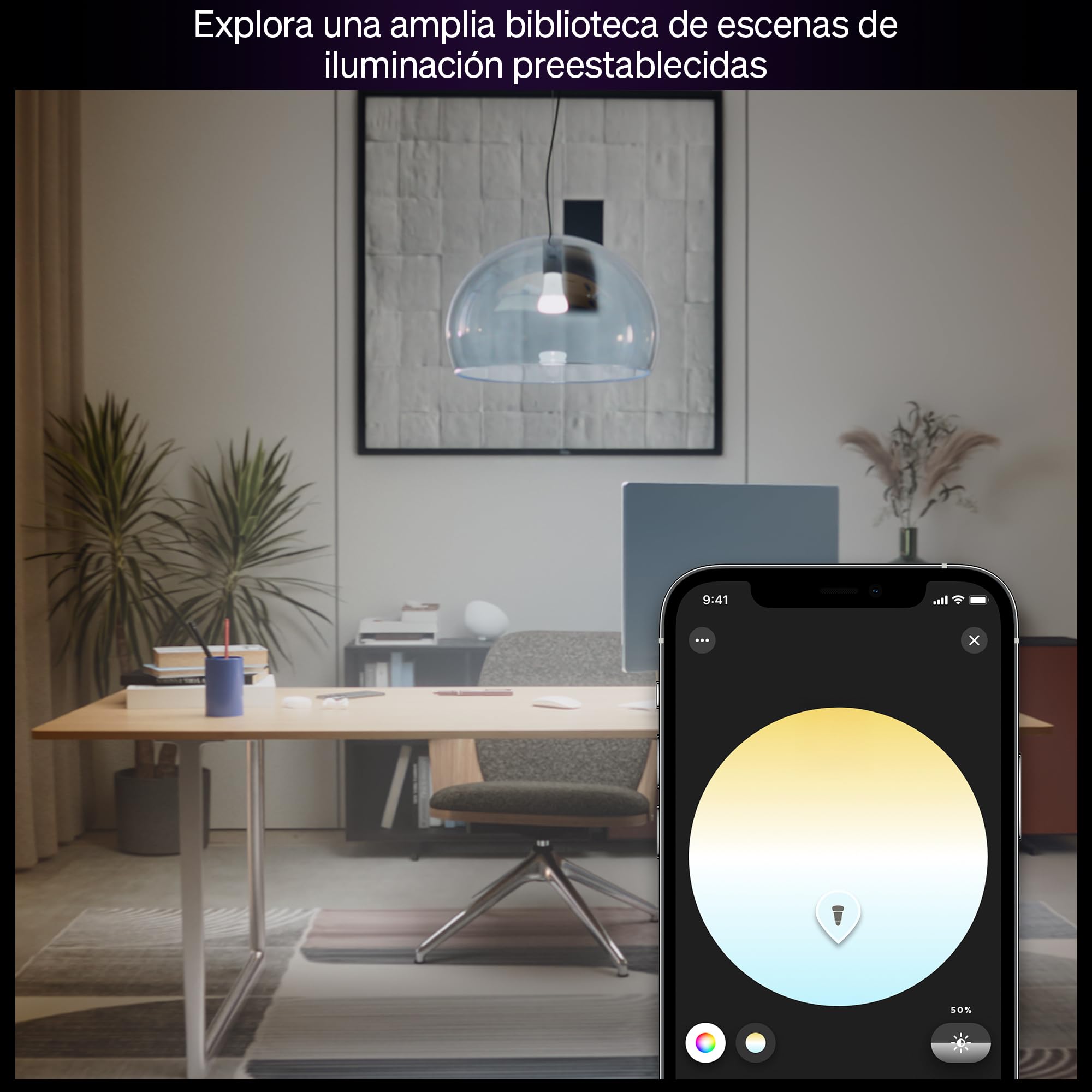 Philips Hue Bombilla LED Inteligente A67, White Ambiance, Luz Blanca cálida a fría, E27, 11,8 W, Regulable 1000-20.000K, 1600 lm, funciona con Alexa, Google Assistant y Apple Home, Pack de 1