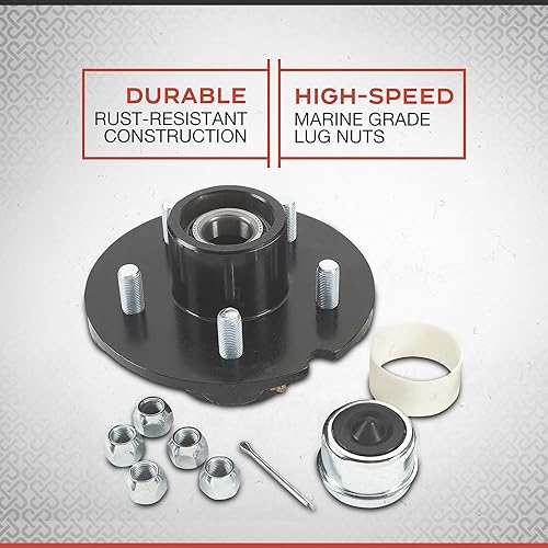 Miniatura 7 de Ultra-Tow ultra-pack remolque Hub4en 4in. 1250Lb. Capacidad