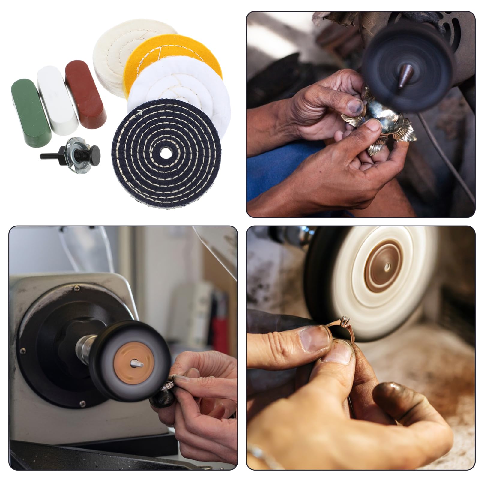 4sets Ruote Polishing e Buffing Compounds Per Finitura Accessori Per Lucidatura