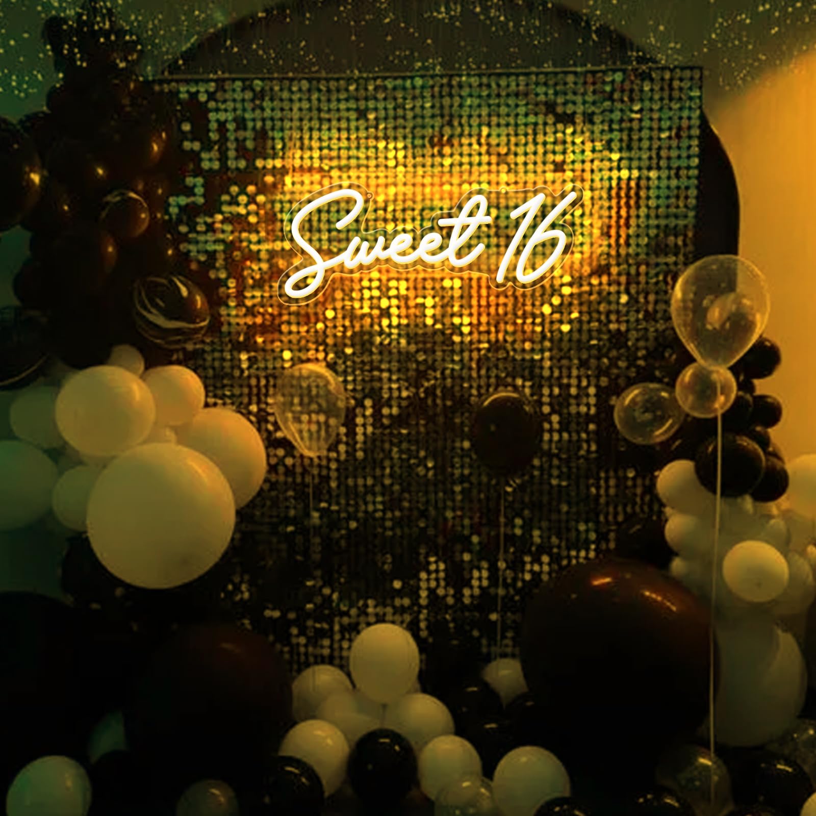 Sweet 16 Warm White LED Neon Sign for Sweet 16th Birthday Party Decorations,Perfect Gifts for Coming-Of-Age Ceremony,Also Can be Used As a Small Night Light,5V USB Power Supply,Size 15.7 * 6.7inches