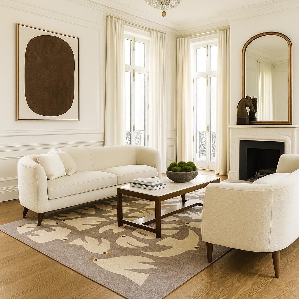 Wings of Joy Hand Tufted New Zealand Wool Rug Wool Rug