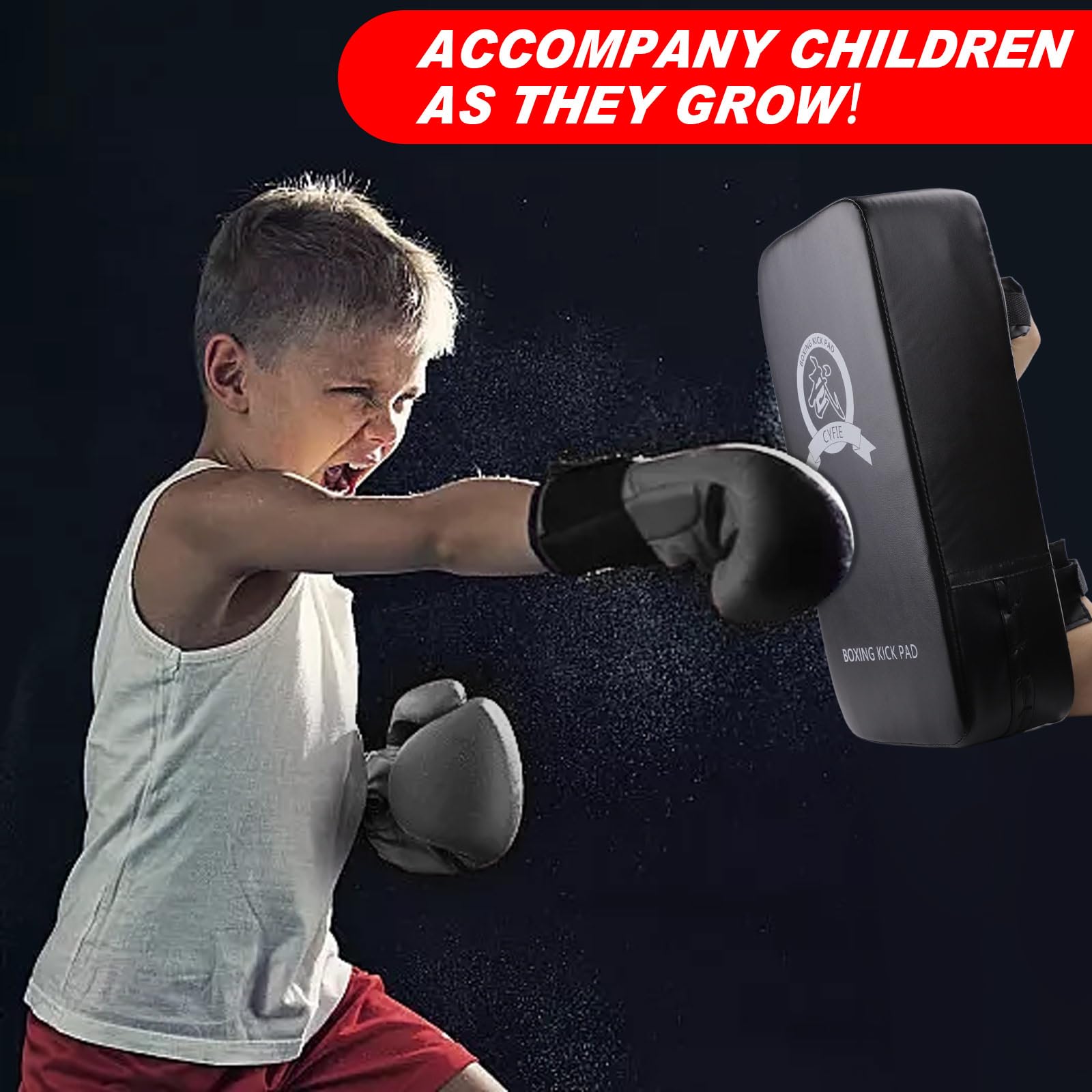 5-Piece Boxing Training Set For Kids - Gloves, Punch Mitts & Kick Pad For Martial Arts