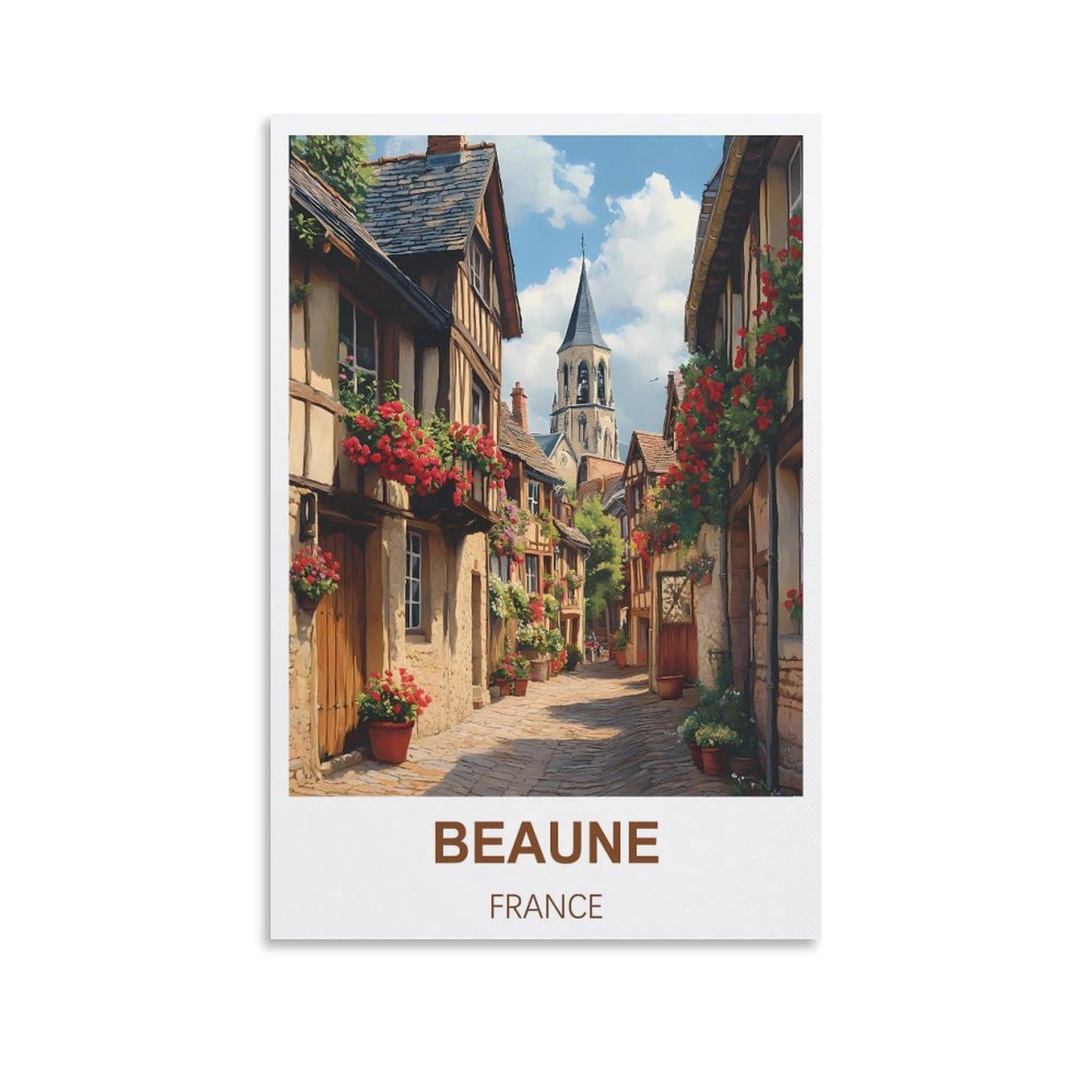 EZMLFA 5D Diamond Painting Kits for Adults,Beaune France,Diamond Painting,Landscape Gem Art Kits Adult and Crafts Home Decor 50x60cm