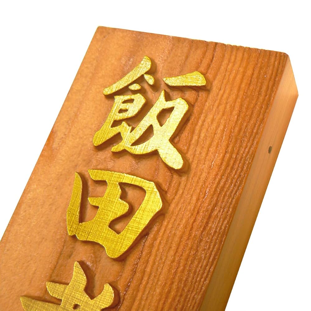 表札☆ウキ浮きリゾート200☆ 表札天然銘木 （木曽ヒノキ）浮かし彫り特7UH｜丸三タカギの表札