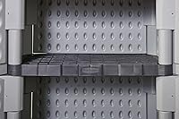 Vista 2 de Rubbermaid Freestanding Storage Cabinet with Doors 18"D x 36"W x 37"H Medium Gray/Black Two-Shelf Lockable Cabinet for Indoor/Outdoor/Garage Storage