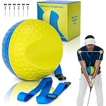 Golf Training Aid Ball Forearm Connection Swing Trainer for Consistent, Precise Swings | Fix Slicing, Scooping & Chicken-Wing, Soft Memory Foam,Adjustable Lanyard