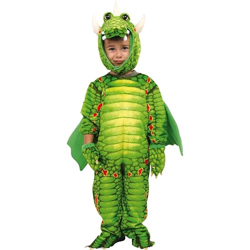 small foot Disfraz "Dragón" incl. máscara capucha, guantes y cola, talla 86-92, a partir de 18 meses, 5636