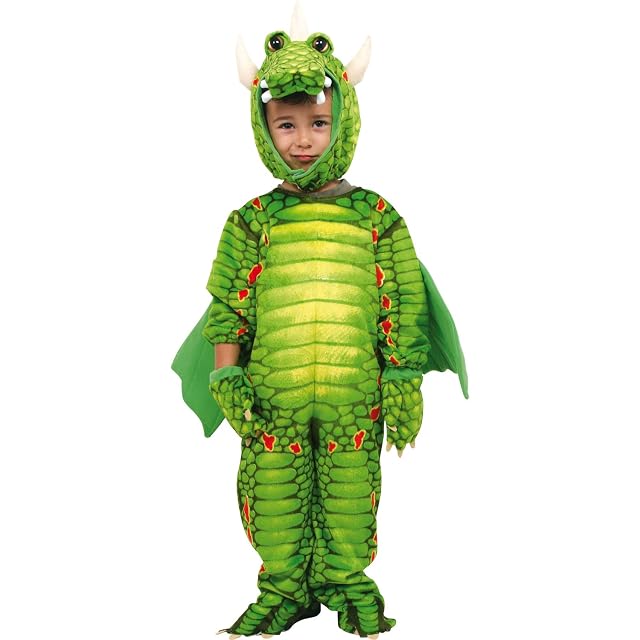 small foot Disfraz "Dragón" incl. máscara capucha, guantes y cola, talla 86-92, a partir de 18 meses, 5636
