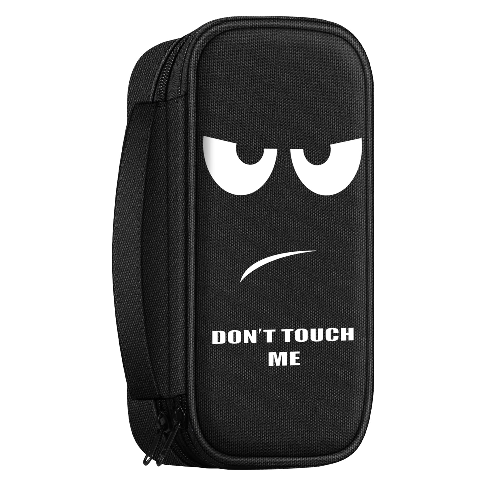 FINPAC Pencil Case, Large Capacity Pencil Box, Pen Pouch Stationery Storage Organizer for Women Men Senior, Pen Bag Office Supply, Don't touch