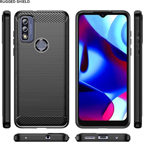 Miniatura 2 de Funda compatible con Motorola Moto G Pure con protector de pantalla HD, a la moda, antideslizante, absorción de impactos, flexible de poliuretano