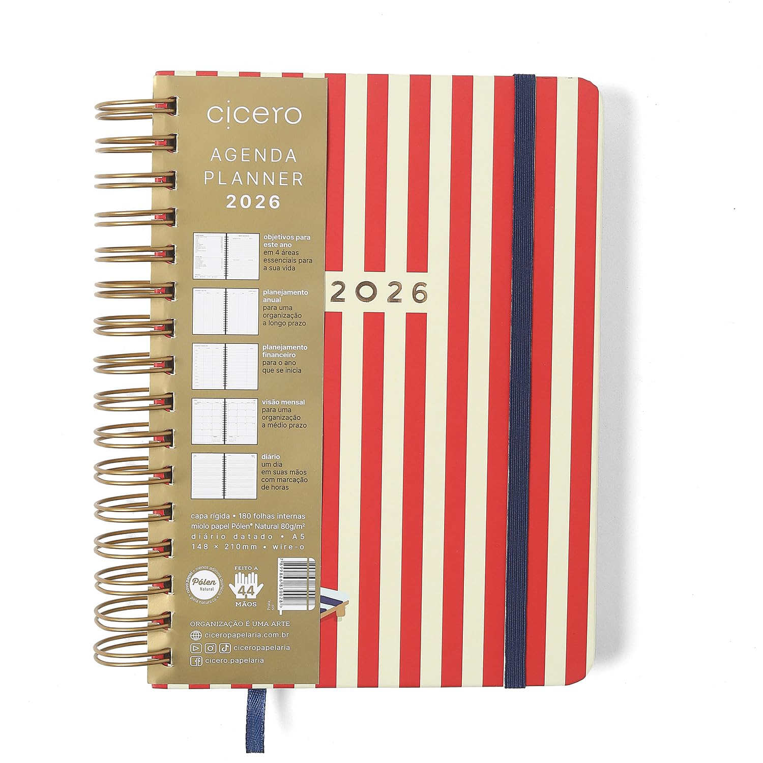 AGENDA PLANNER WIRE-O 2026 PRAIA DIARIA A5 SOL : Amazon.com.br