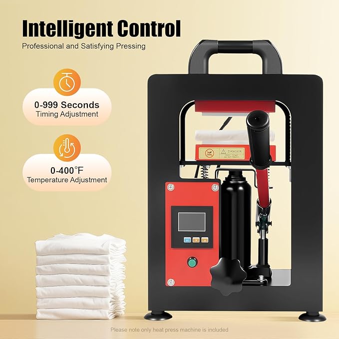 Prensa Térmica Hidráulica Portátil 5 Toneladas 900W con Pantalla LCD miniatura 4