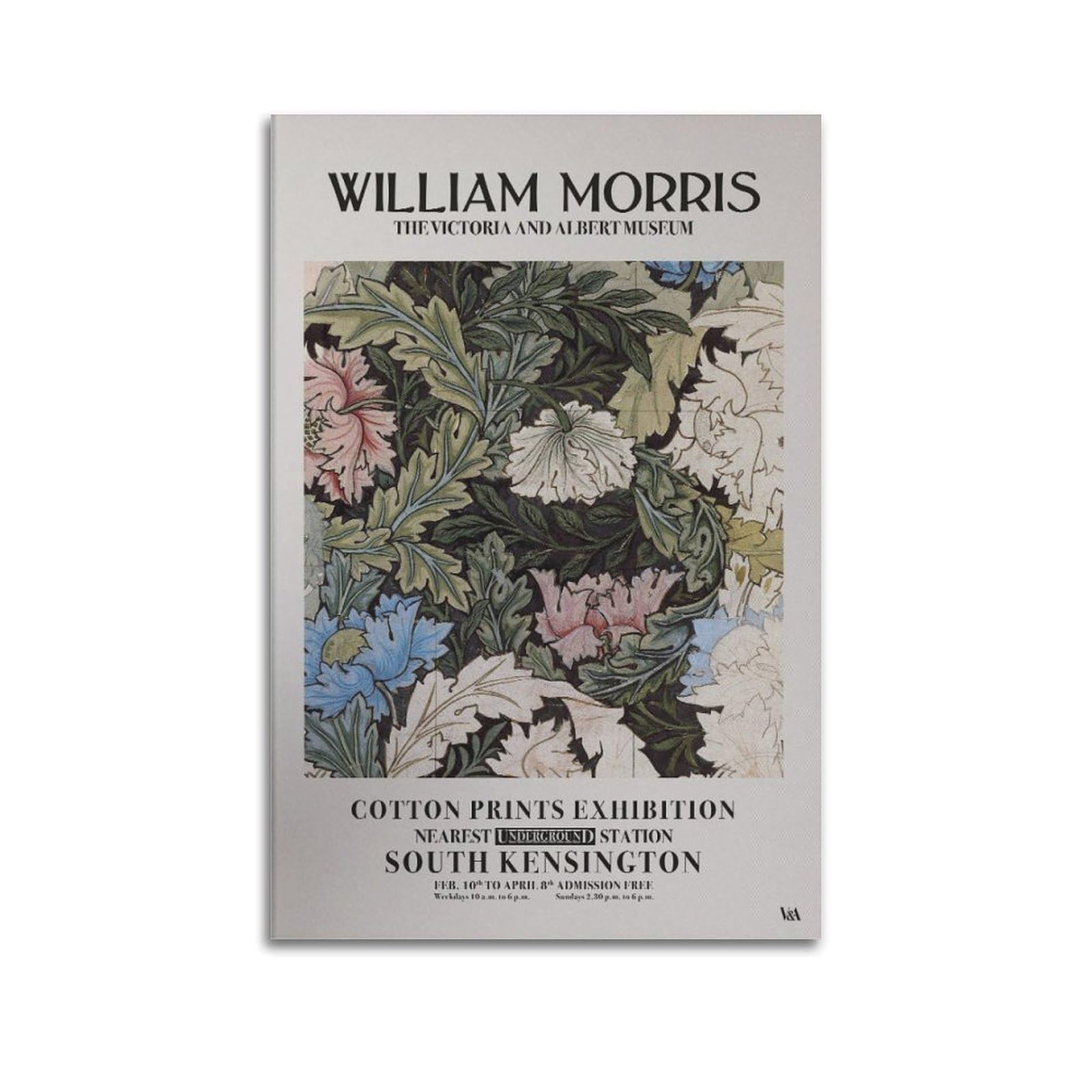 xiaoxiaoshen William Morris S, Mid2 Canvas Poster Wall Art Prints Room Aesthetic Murals Bedroom And Living Decorations 24x36inch(60x90cm)