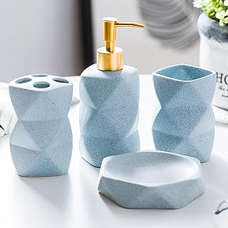 Bathroom Accessories Set,4 Pcs Bathroom Accessory Set,Includes Lotion So...