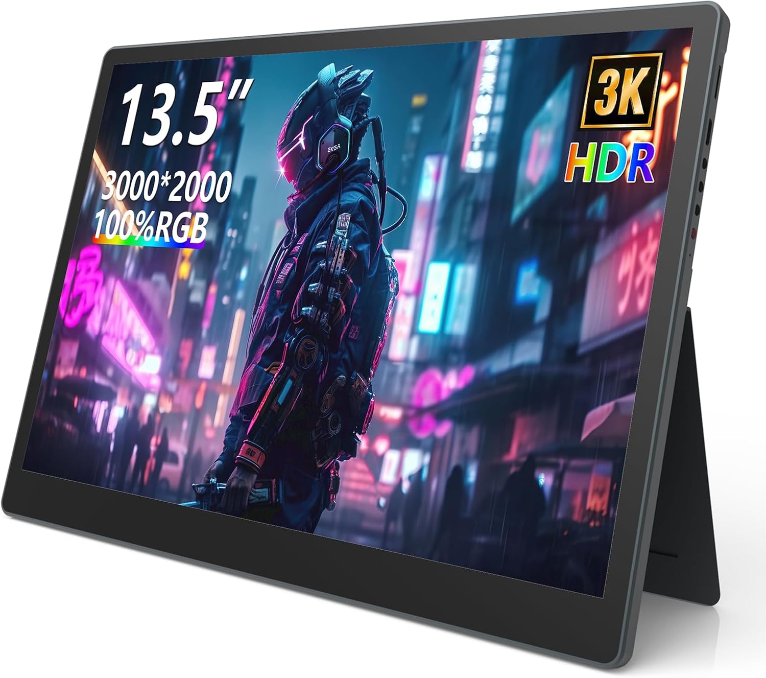Portable Monitor 13.5'' 3000×2000 IPS 3:2 Screen, 100% sRGB HDR USB-C HDMI Second Monitor for Laptop, Ultra-Slim Portable Display with Adjustable Damping Stand, Plug & Play for PC Mac Phone