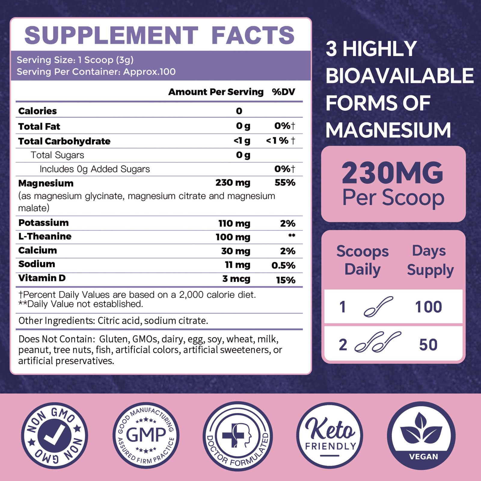 ZEBORA Magnesium Powder for Sleep, Muscle & Brain Health, 10.58oz (300g) — Amazon image 6