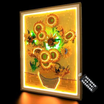 LED Light Kit Compatible with Lego 31215 Vincent Van Gogh Sunflowers, Premium Art Lighting Set for Lego Art Floral Wall DecorLights Only, No Model - RC Version
