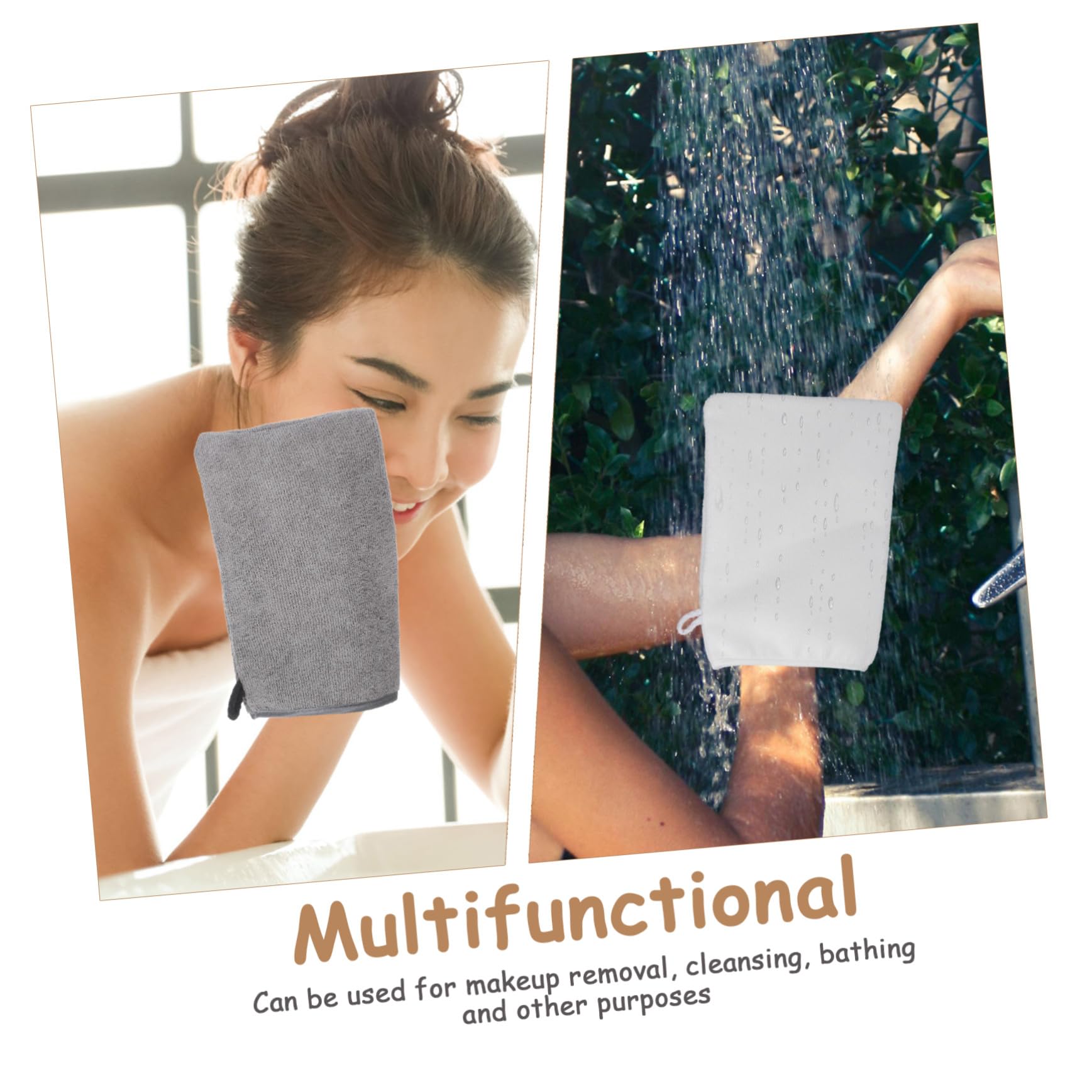Cabilock 6 piezas Guantes Exfoliantes de Baño Microfibra para Ducha y Limpieza Facial Reutilizables y Aptos para Tipo de Piel para Uso Familiar