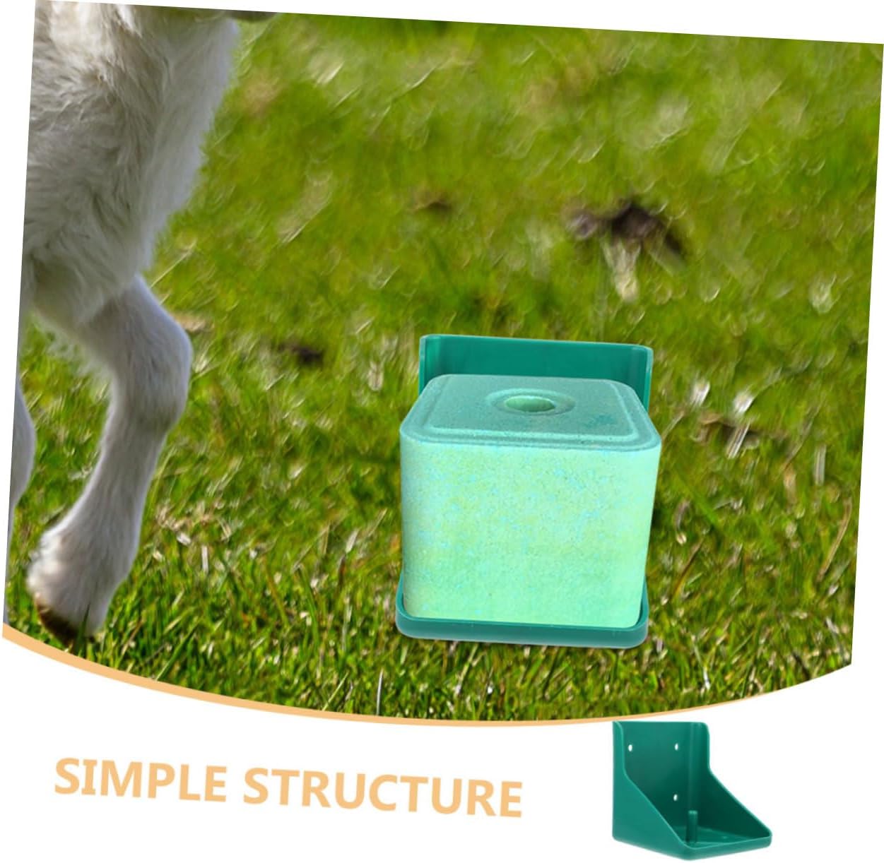 BESTonZON 2pcs Salt Brick Licking Rack for Cattle and Sheep Durable Livestock Salt Feeding Box Easy to Clean Material for Providing to Livestock