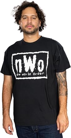 Costume Agent Retro NWO New World Order Wrestling Adult Black T-Shirt Halloween Costume Cosplay