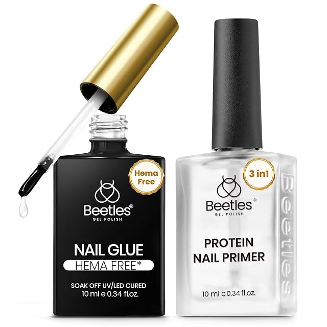 Beetles Gel Polish US Beetles UV Nail Glue & Protein Nail Primer Set, 2Pcs 10ml