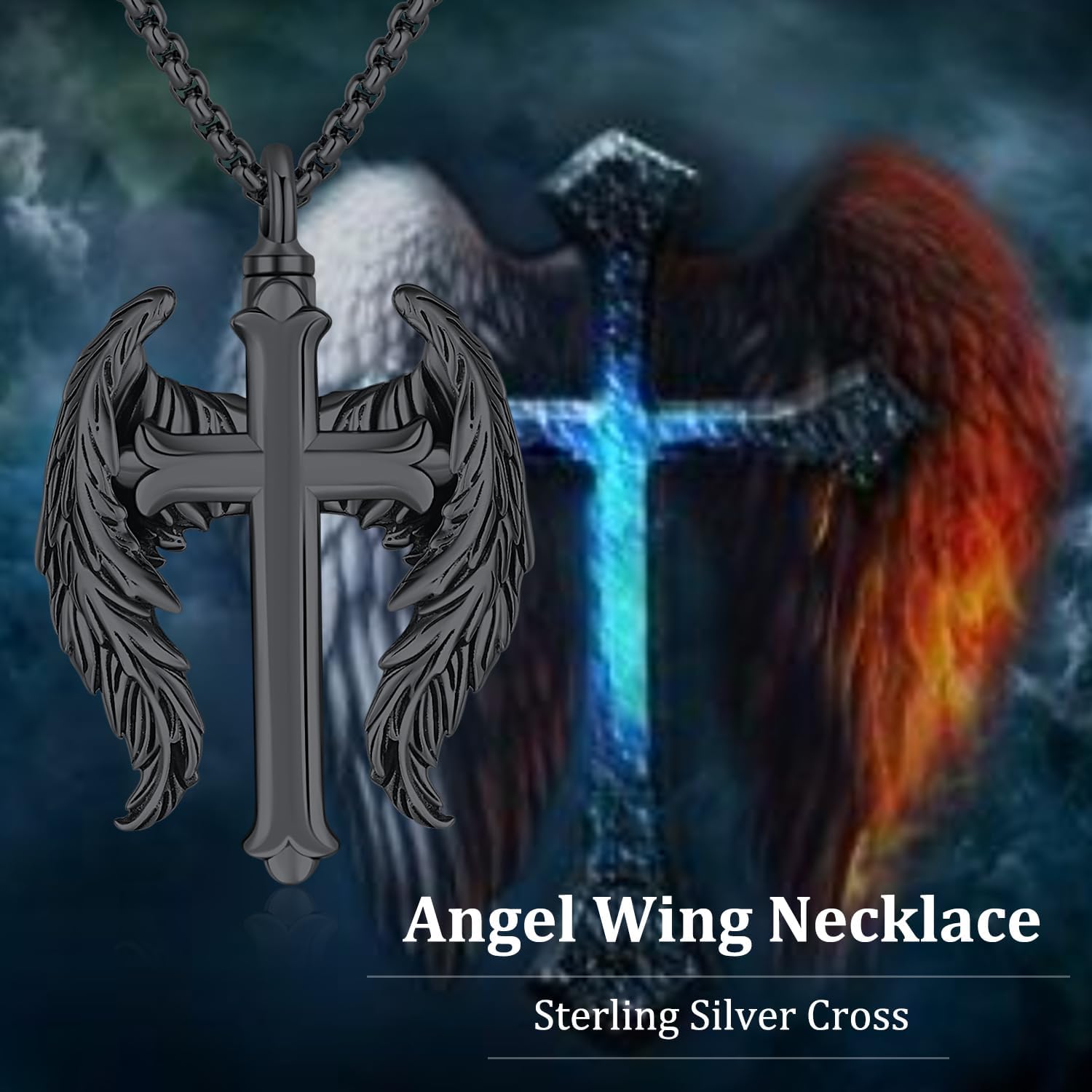 Aniu Cremation Jewelry for Ashes S925 Sterling Silver Urn Necklace Memorial Necklace for Human Ashes of Loved Ones Keepsake Locket Pendant for Men Women - Image 4