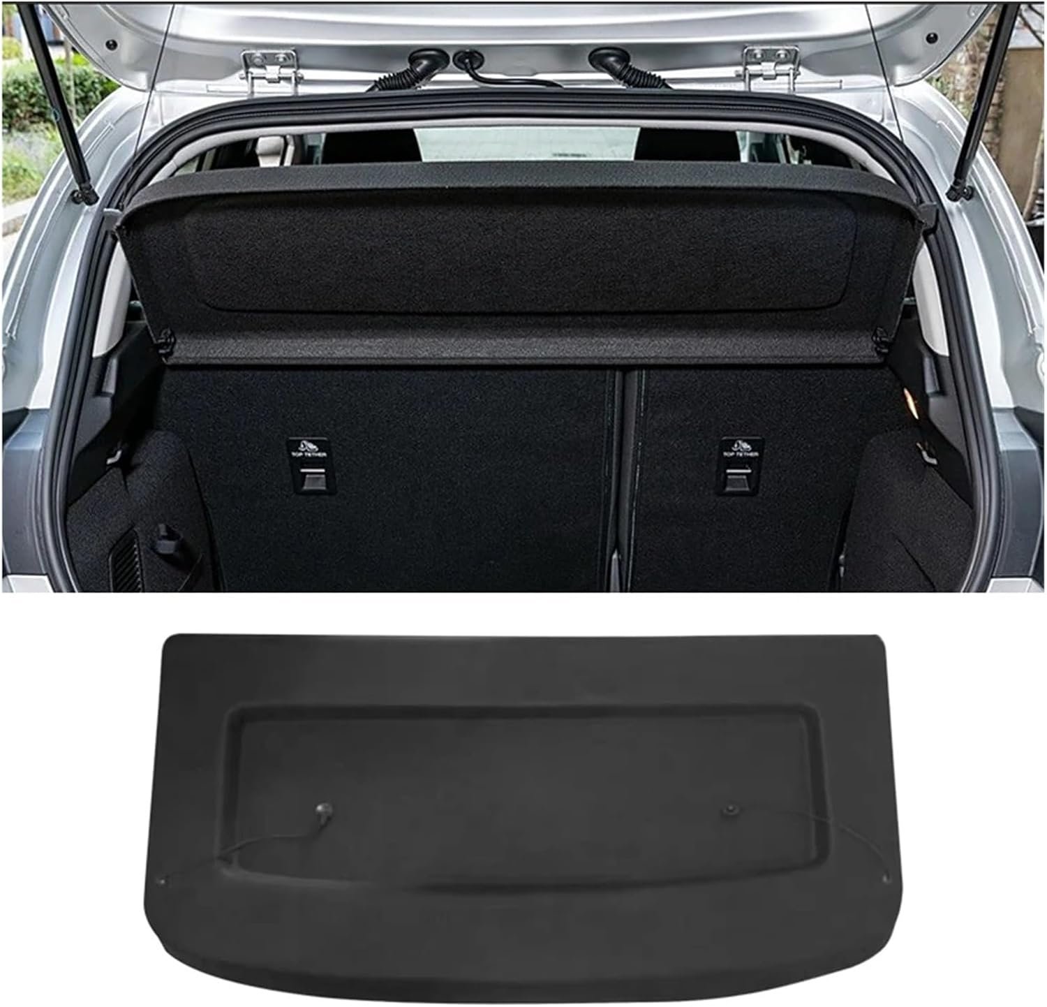Compatible with Fiesta 2013-2021 Not-Retractable Trunk Cargo Cover Parcel Rack Anti-Peeping Auto Interior Accessories