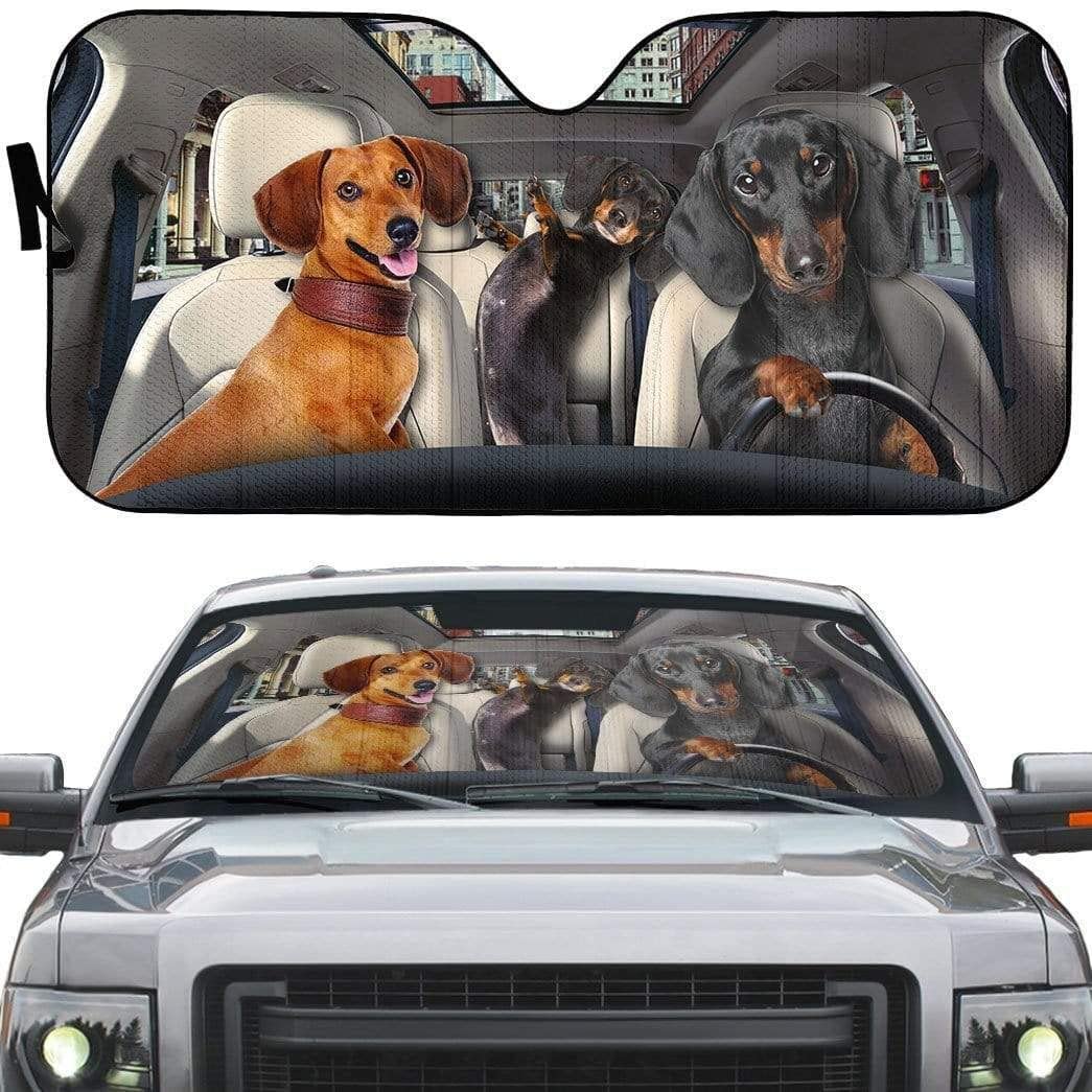 KedAiKJ Teckel Doorgebroken Autosticker, PVC Hond 3D Autoraamsticker, Waterdichte Grappige Toiletssticker Koelkaststicker Hond (25,4 x 25,4 cm