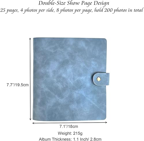 Miniatura 3 de Polaroid - Álbum de fotos con 200 bolsillos, álbum de fotos Instax Mini, de cuero de alta calidad de 3 pulgadas, tamaño cartera, álbumes de fotos