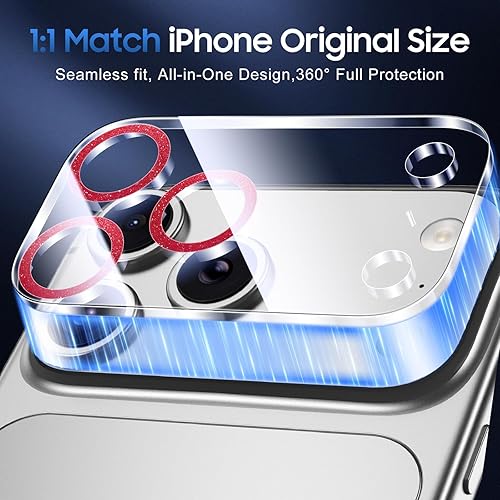 Miniatura 418 de UniqueMe [Paquete de 3 protectores de lente de cámara compatibles con iPhone 14 Pro Max/iPhone 14 Pro, vidrio templado, [compatible con fundas]