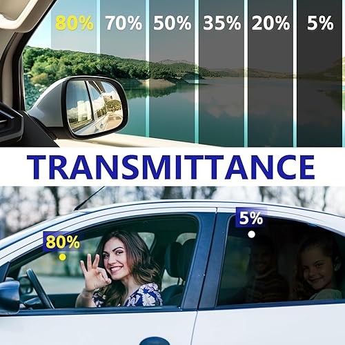 Miniatura 4 de Película tintada de ventana para automóviles, protección de privacidad, película automotriz 5% VLT de nano cerámica para parabrisas delantero Winodw