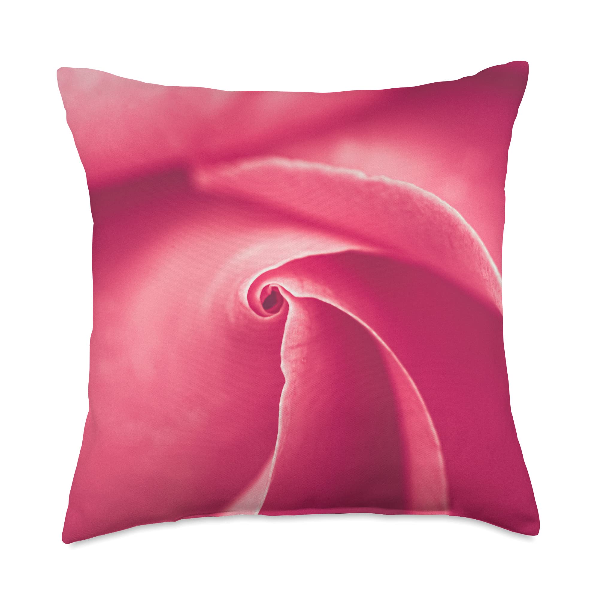 Dreamy Pink Rose Petals Throw Pillow, 18x18, Multicolor