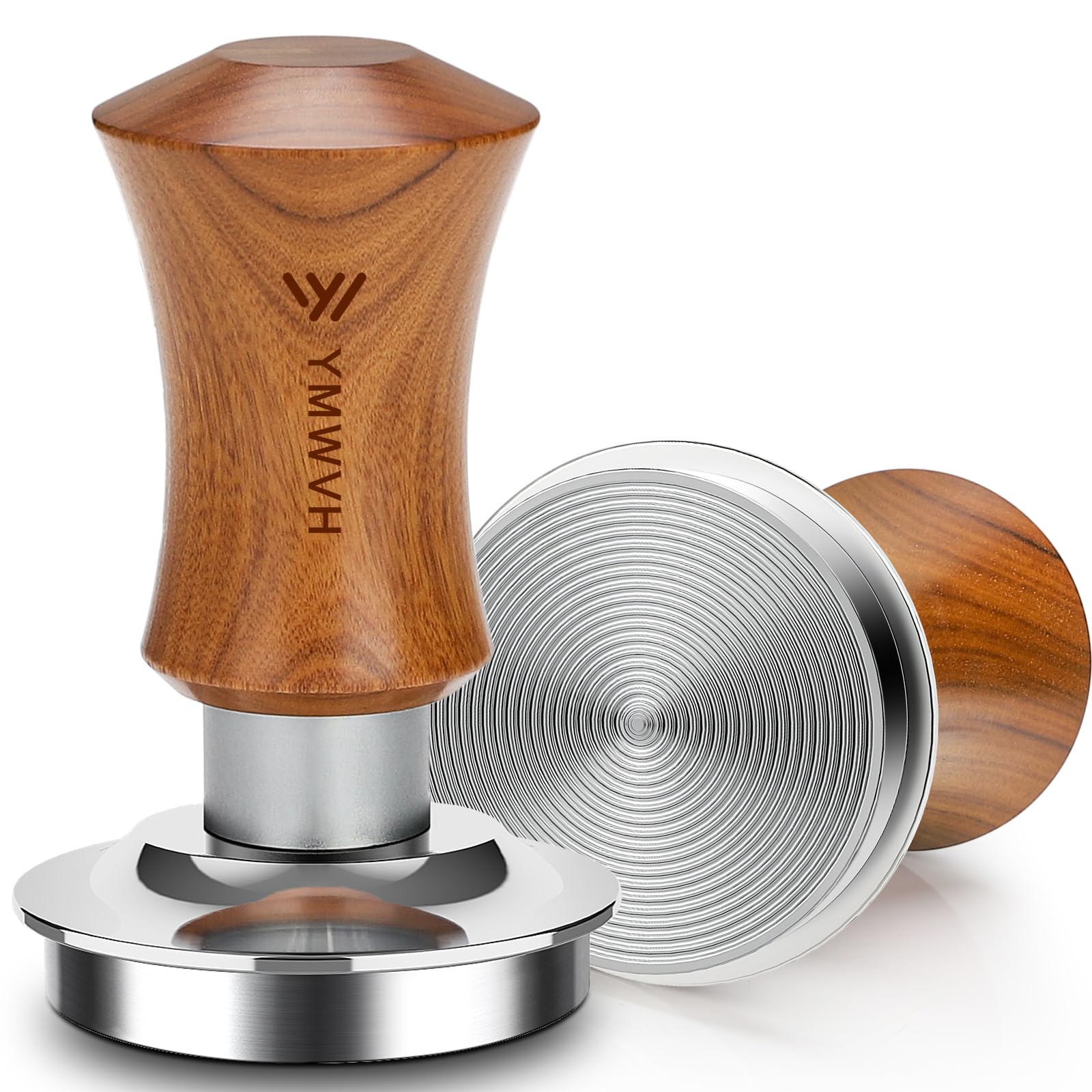 A precise £29.71 tamper with smart spring control and walnut comfort