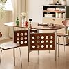 Folding Dining Table,Multipose Expandable Kitchen Drop Leaf Table for 4-6,Modern Farmhouse Oval Dinner Tables,Three Forms can be Converted,for Dining Room Kitchen Living Room