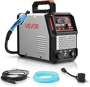 VEVOR Plasma Cutter, 50A Plasma Cutting Machine, 110V/220V Dual Voltage Digital Display IGBT Inverter - with 2T/4T Function & Adjustable PA/PT Time for Home Repairs, Workshops