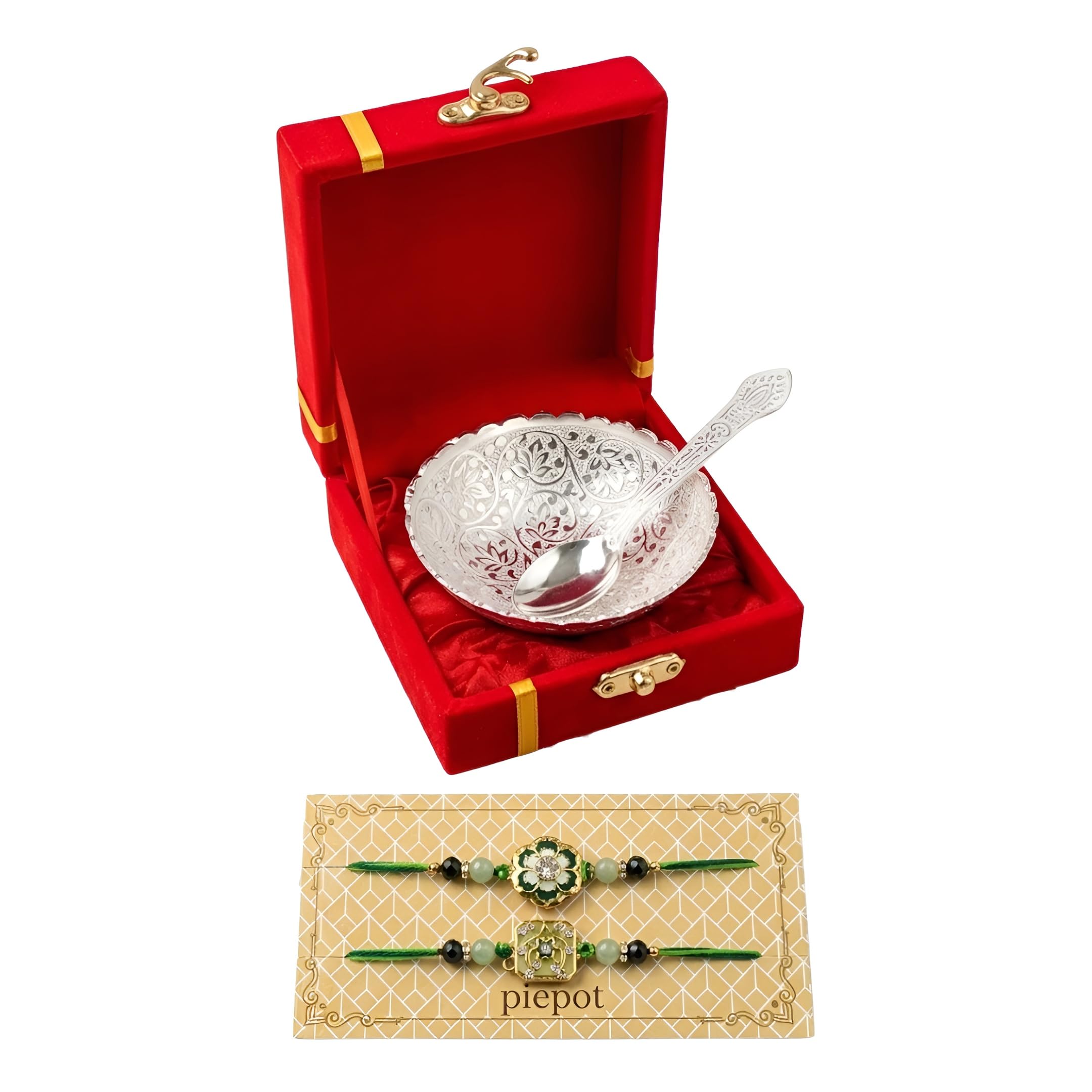 Designer Rakhi, Rakhi with Gift for Brother, Premium Raksha Bandhan Gift, Luxury Festive Gift Box, Return Gift, Rakhi Gift Set Pack of 3-image-43