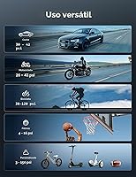 Vista 9 de AstroAI Inflador de neumáticos L7S compresor de aire portátil inalámbrico bomba de bicicleta con pantalla digital de valores duales, bomba