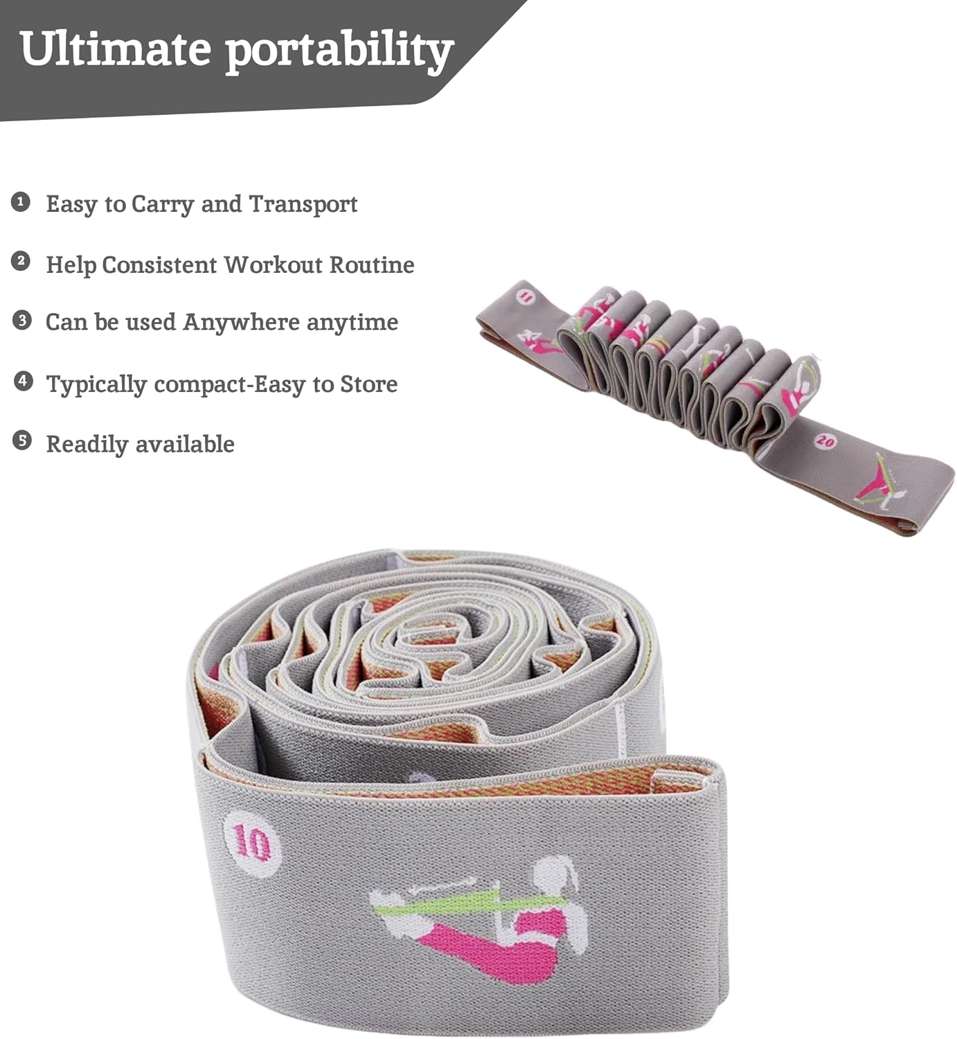 布製 ブーティー レジスタンスバンド 伸縮性ヨガストレッチストラップ 男女兼用 3個 M 重い 軽量 エクササイズ用抵抗バンド エクササイズバンドの おすすめ人気ランキング【2025年11月】 | マイベスト