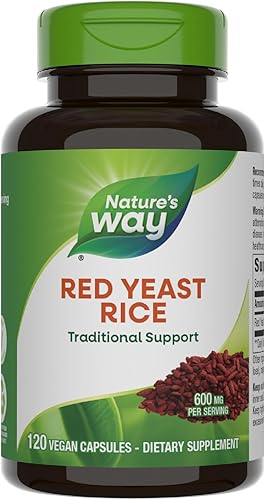 Nature's Way Arroz de levadura roja, soporte tradicional*, 120 cápsulas veganas