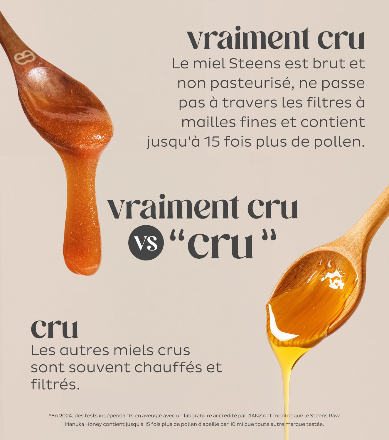 Steens Miel de Manuka - MGO 1122+ - 100% certifié Miel Manuka cru pur UMF 24+ - Mis en pot et scellé en Nouvelle-Zélande - Manuka Honey 225 g