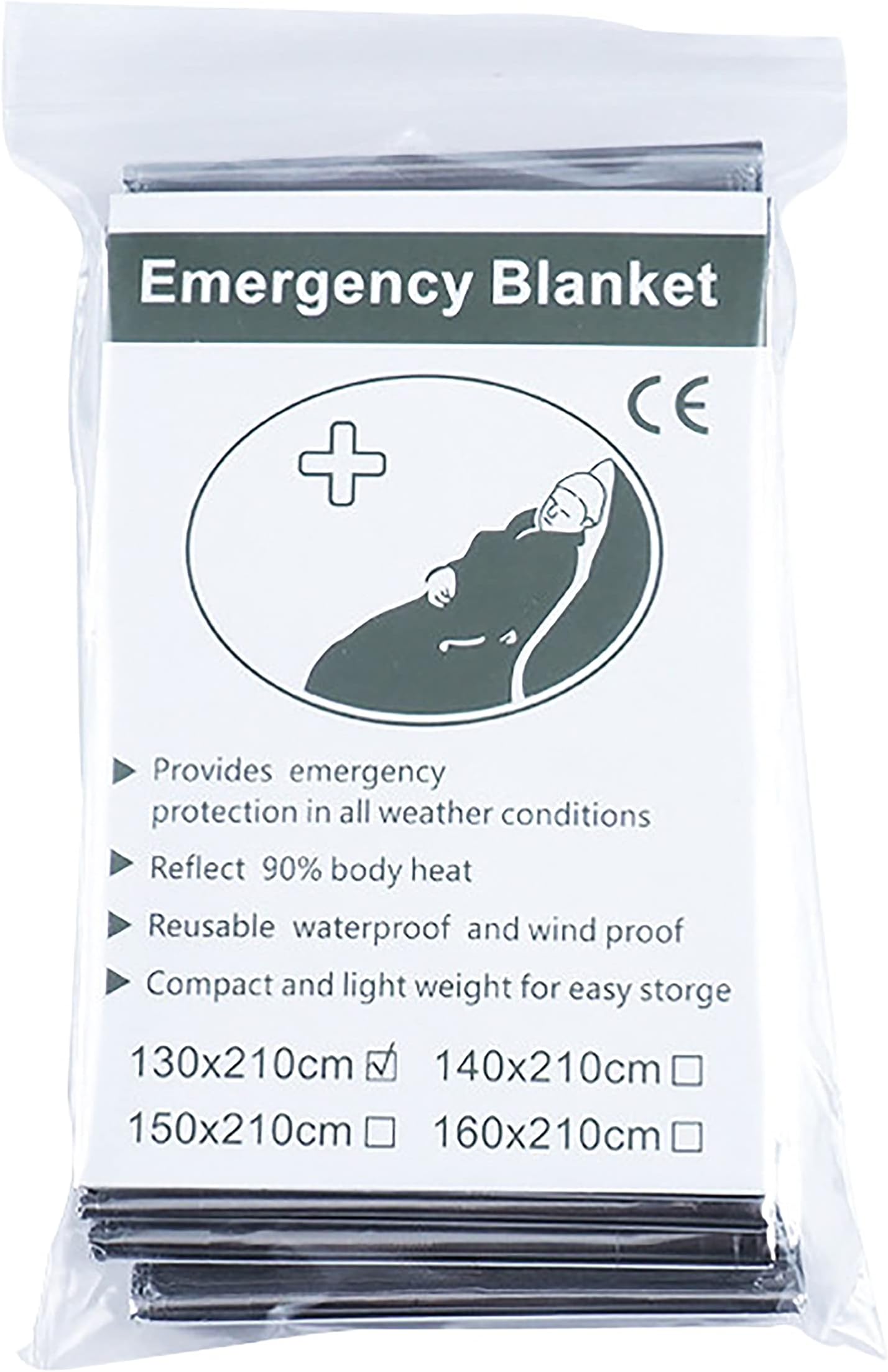 Emergency Polyester Film Insulation Blankets are Specially Designed for NASA, Emergency Insulation, Outdoor Survival, Emergency Protection from The Cold, Marathon or First aid (15)